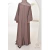 Abaya Dubai Strass HIND Dark Nude