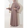 Abaya Dubaï évasée JUMEYRA Nude