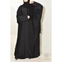 Dubai Kleid mit integriertem Hidschab LAYALI Schwarz