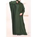 Robe Dubaï avec hijab intégré LAYALI Vert