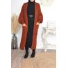 Cardigan maxi long grosse maille hiver