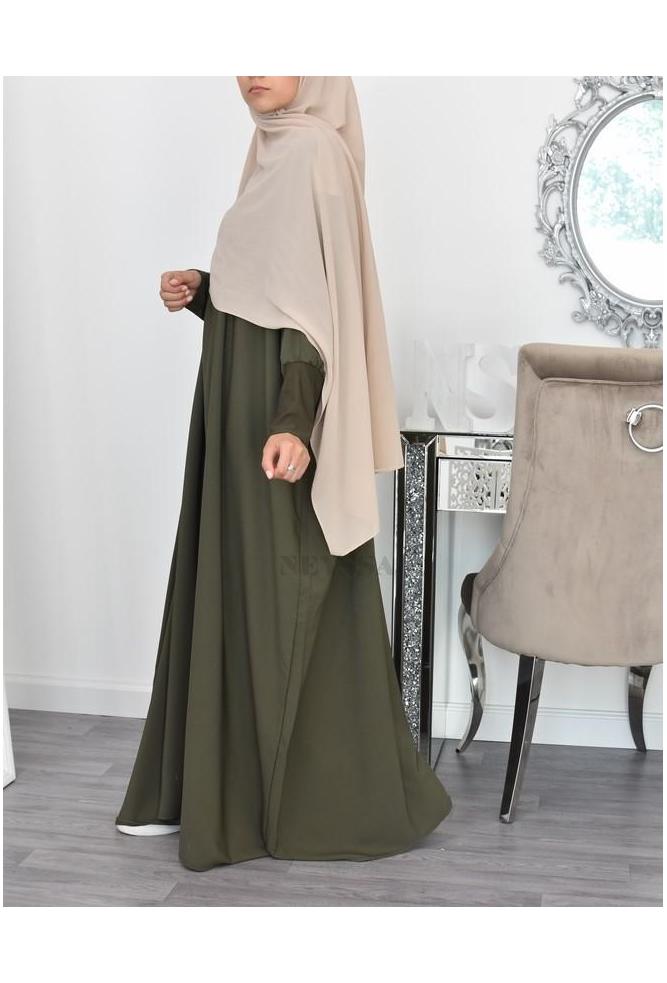 Robe abaya longue papillon fluide