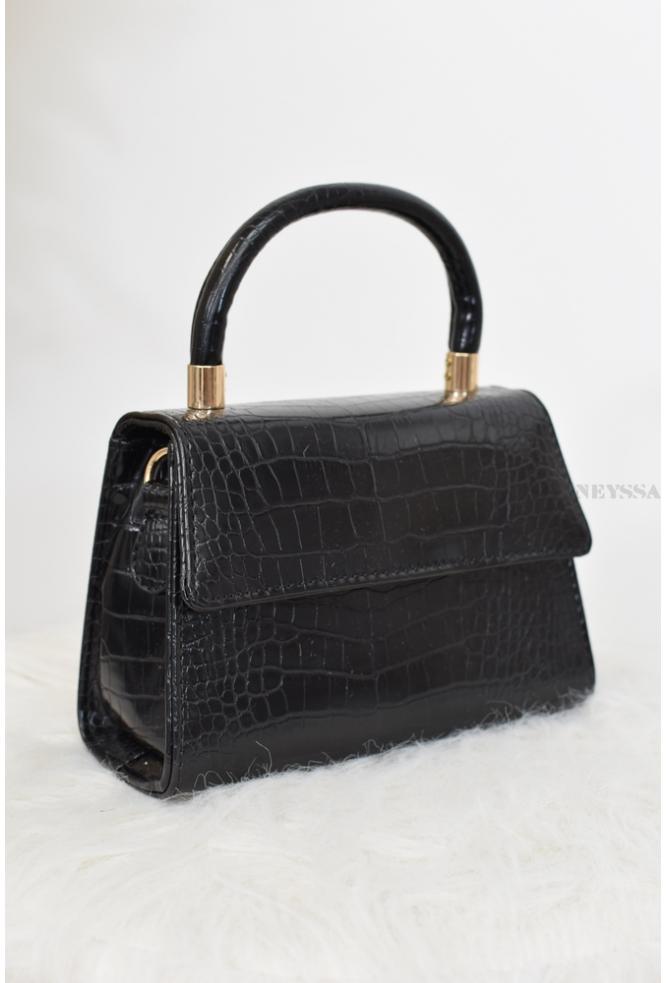 Chic and trendy simili-leather trapeze bag