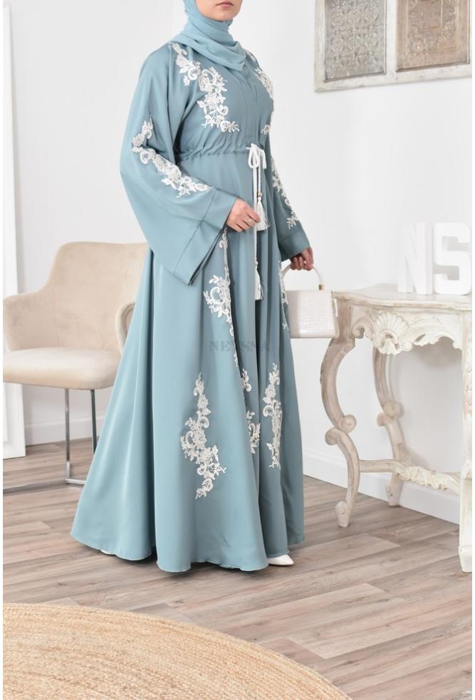 Abaya Dubai Regenschirm Salsabile beige