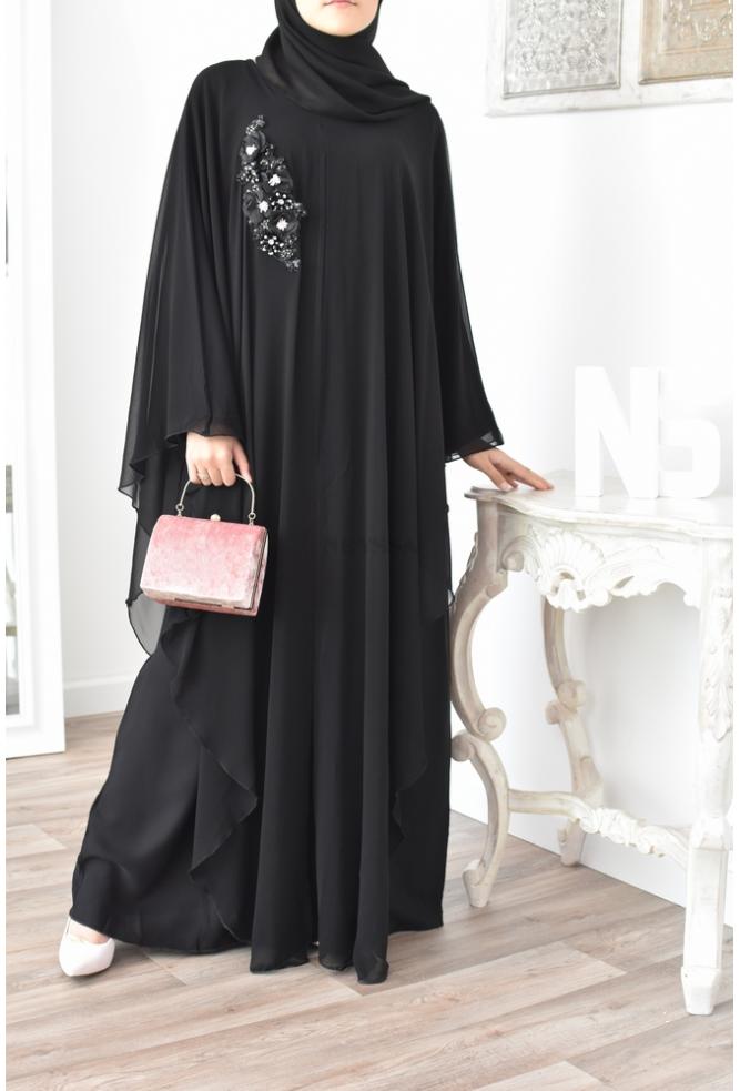 Abaya woman Dubai butterfly Nidah loose fit ramadan gift 2021