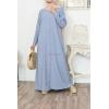 Modest fashion inspired loose-fitting button-down dress for Muslim women