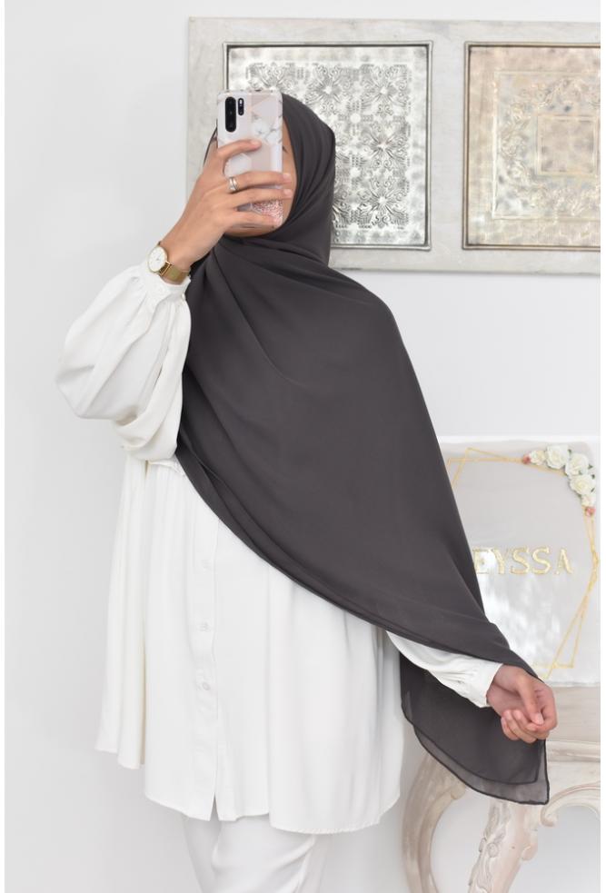 maxi hijab carré mousseline de crêpe Neyssa
