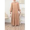 Fluid and long bohemian flared dress perfect for veiled women spring/summer 