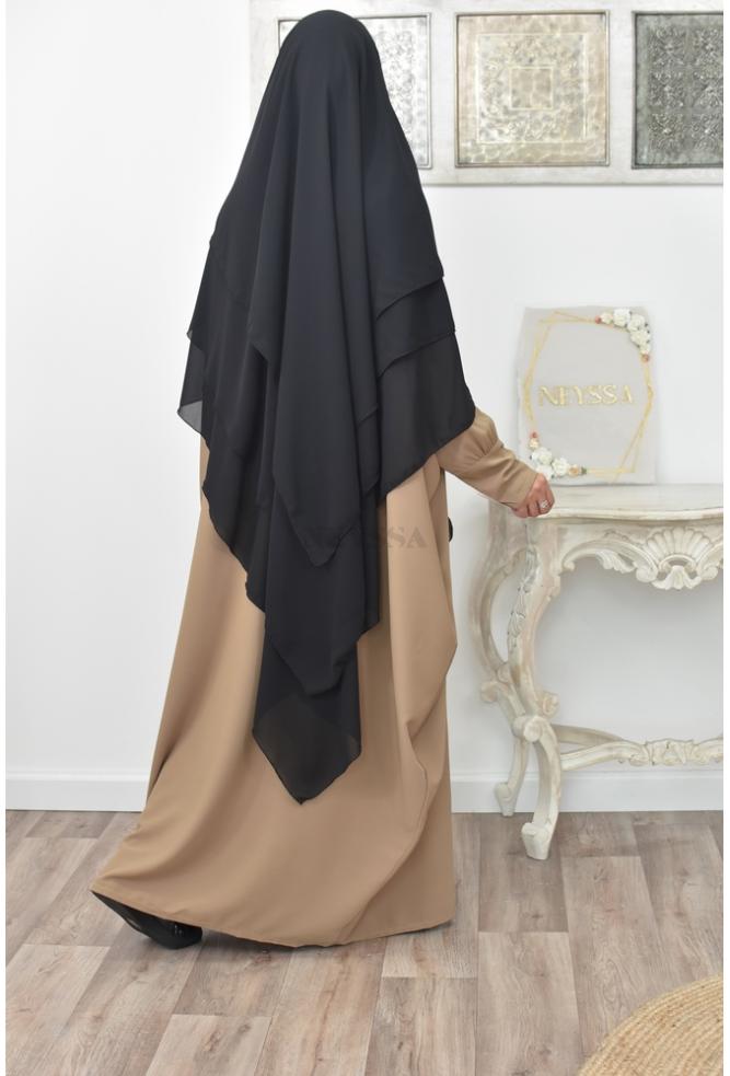 Khimar 3 voiles mousseline hijab légiféré