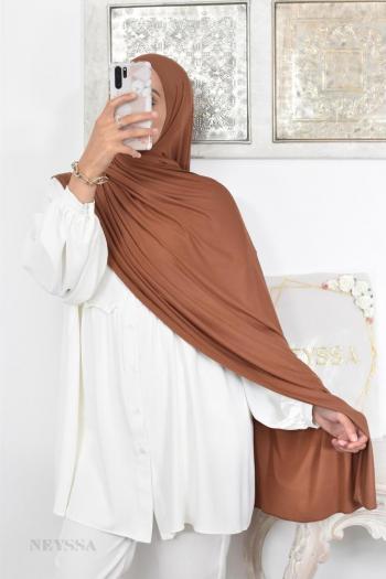 SAFIYA Hijab pour femmes musulmanes voilées I Foulard voile turban écharpe pashmina châle robe islamique I Mousseline de soie I 75x180cm 