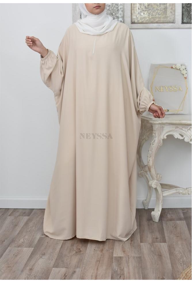 Abaya papillon longue mastour fluide pas cher parfait pour allaitement