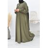 abaya femme évasée manches bouffantes