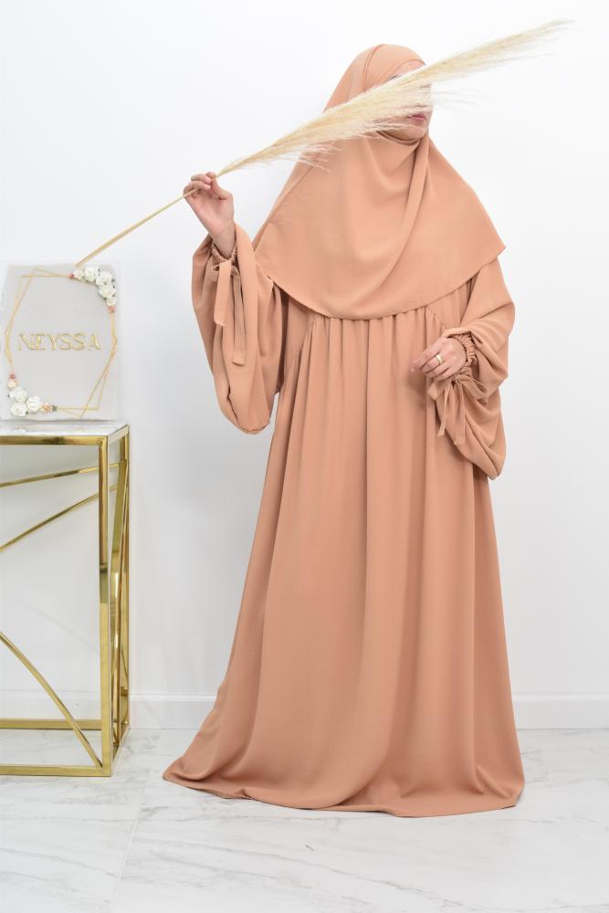 Abaya manches bouffantes et son khimar