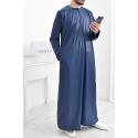Emiratischer Qamis abaya männer Nachtblau Harun