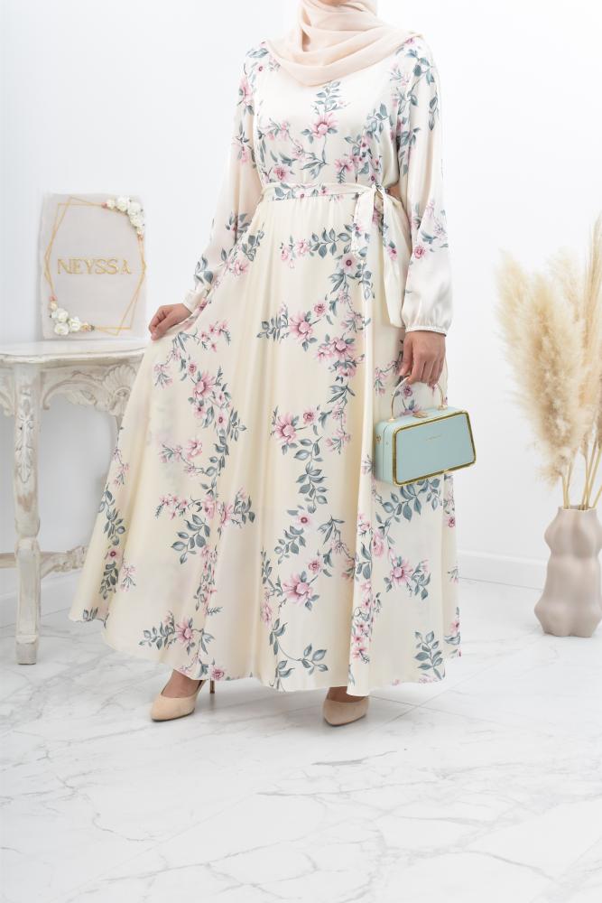 Satin floral dress Irina