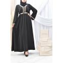 Robe longue évasée Ihssane noir