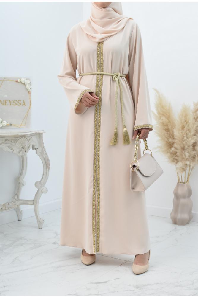Abaya Maheen dress with sequin trim