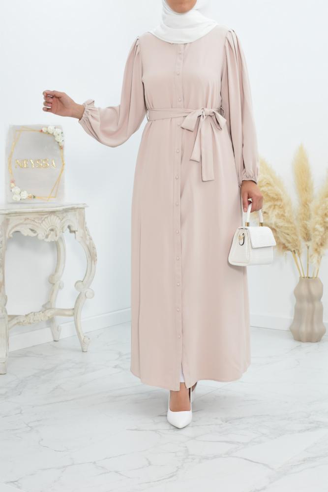 Longue Robe abaya chemise Modest Fashion femmes voilées allaitantes