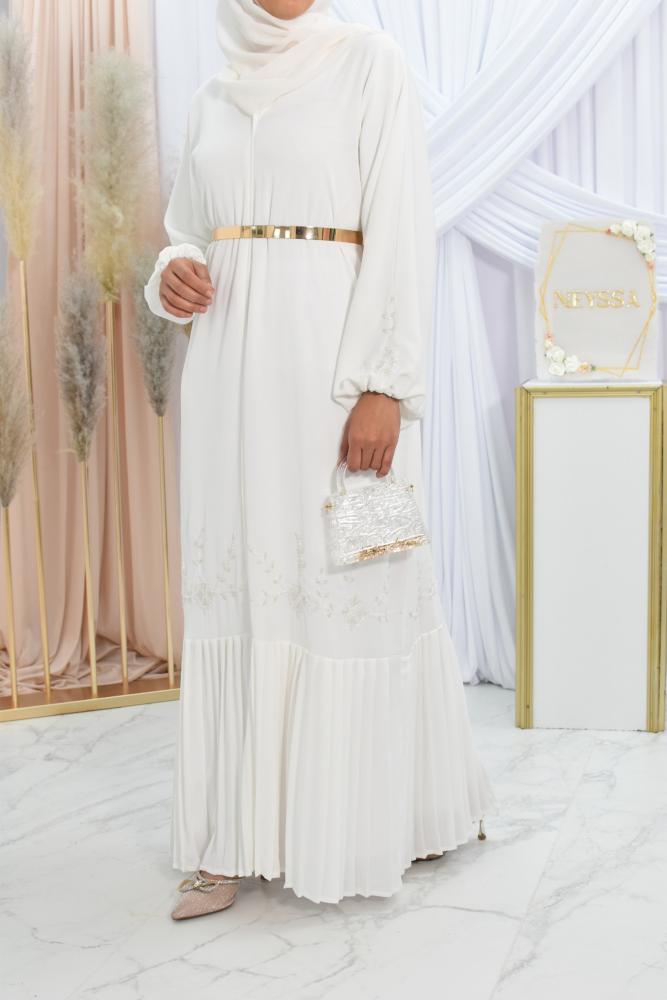 Abaya Dubaï blanche