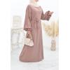 Puff sleeve abaya dress