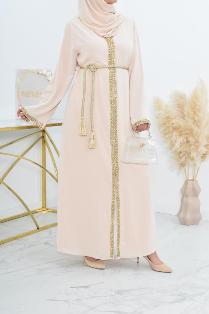 Abaya Maheen dress with sequin trim