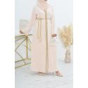 Abaya mother or daughter style caftan Intissar Beige