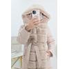 Long fur jacket Beige