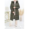 Women's long down jacket with fur