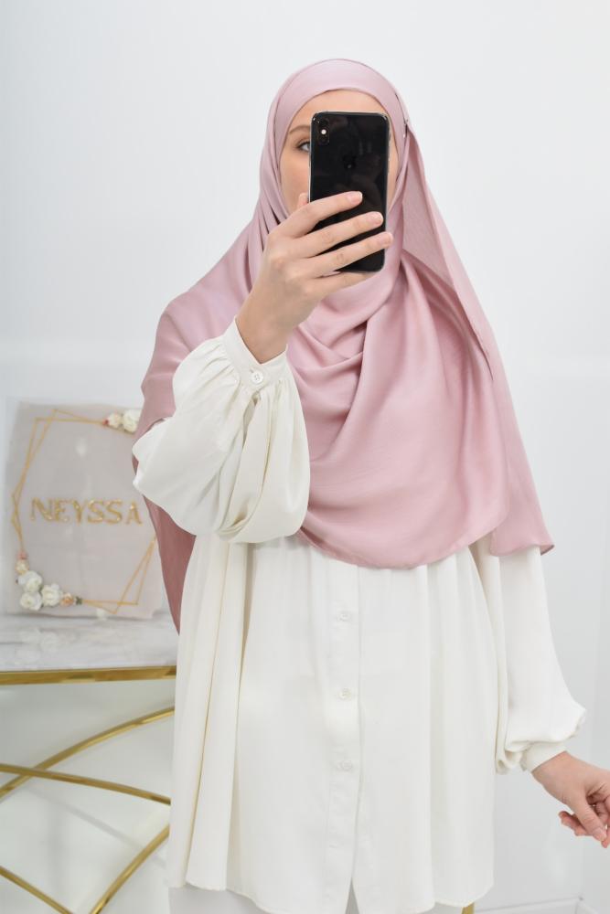 Festlicher Hijab aus Satin mit Plissee