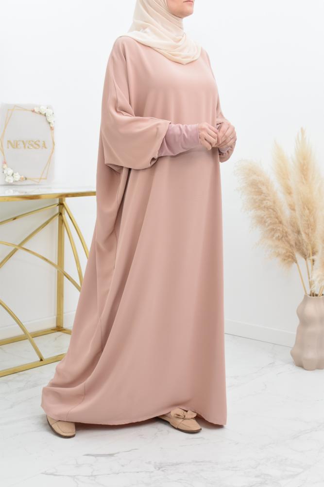 Robe abaya longue papillon fluide