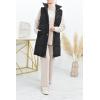 Long sleeveless down jacket BLACK