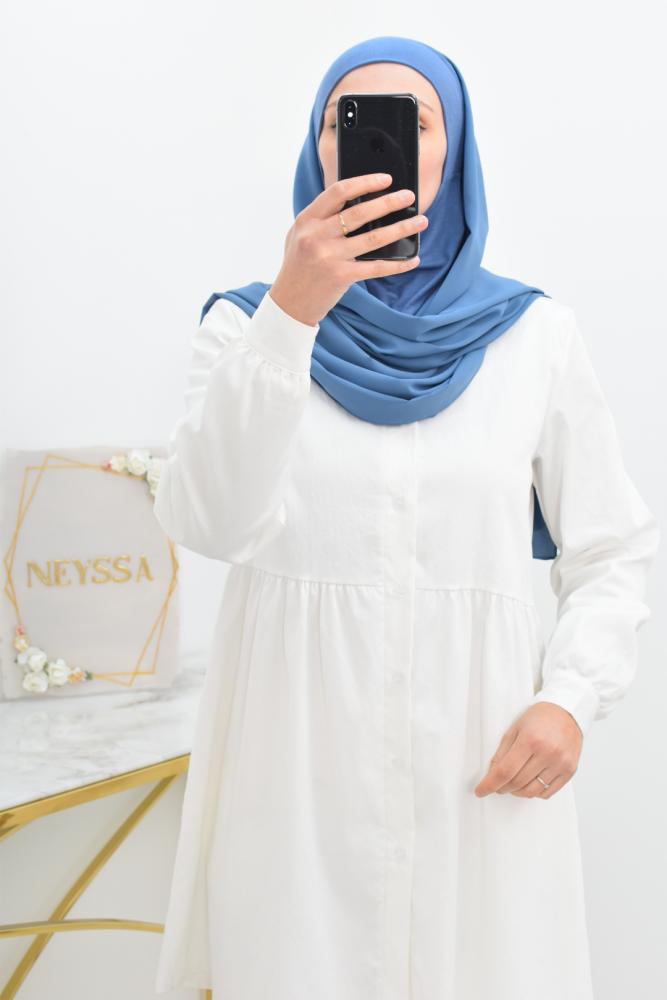 Hijab, Kapuze aus Chiffon und integrierte Mütze 