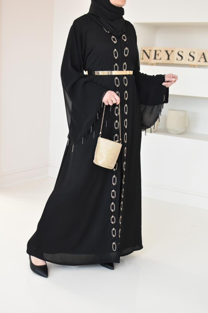 Abaya Dubai Qassimya schwarz