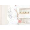 Abaya kimono Dubaï blanc 3 pièces Neyssa shop
