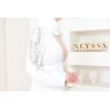 Abaya kimono Dubai white 3 pieces Neyssa shop