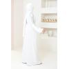 Abaya Kimono Dubai weiß 3-teilig Neyssa shop