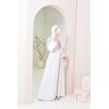 Abaya kimono Dubai white 3 pieces Neyssa shop