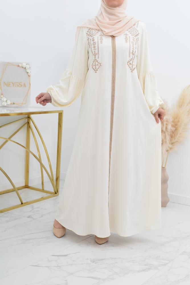 Abaya im Kaftan-Stil Samah off-white