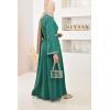 Ihssane embroidered long dress green