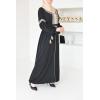 Abaya Aïd style caftan Marocain Joud noire