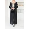 Abaya Aïd style caftan Marocain Joud noire