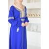 Abaya im Stil eines marokkanischen Kaftans Joud königsblau