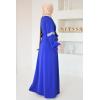 Abaya style caftan Marocain Joud bleu roi