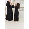 Abaya Eid style Moroccan caftan Joud black