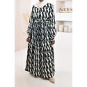 Cosmos patterned long dress
