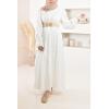 Dianella floral muslin dress off white