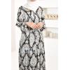 Zinnia blue printed long shirt dress