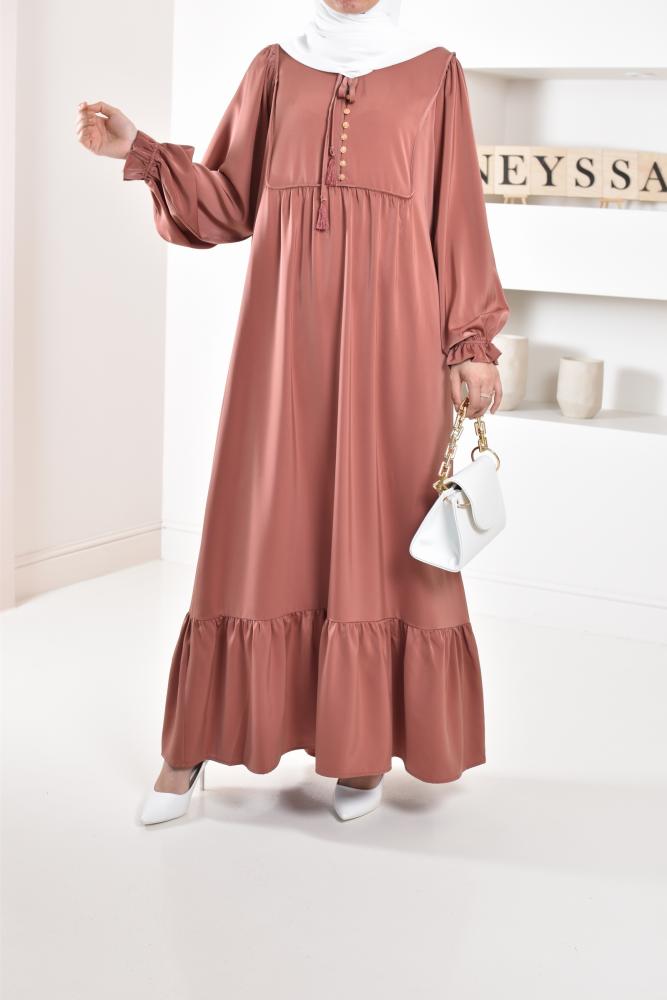 Satin-Kleid mit Knöpfen Neyssa shop