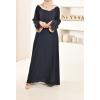 Long flowing Abaya with cuffed sleeves Neyssa shop 