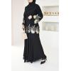 Abaya Dubaï Anissâh NOIRE et OR